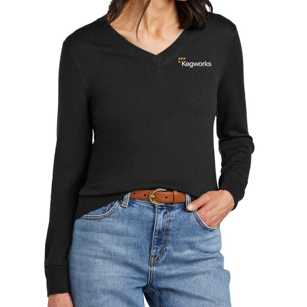 Kegworks - Women's Washable Merino V Neck Sweater Thumbnail